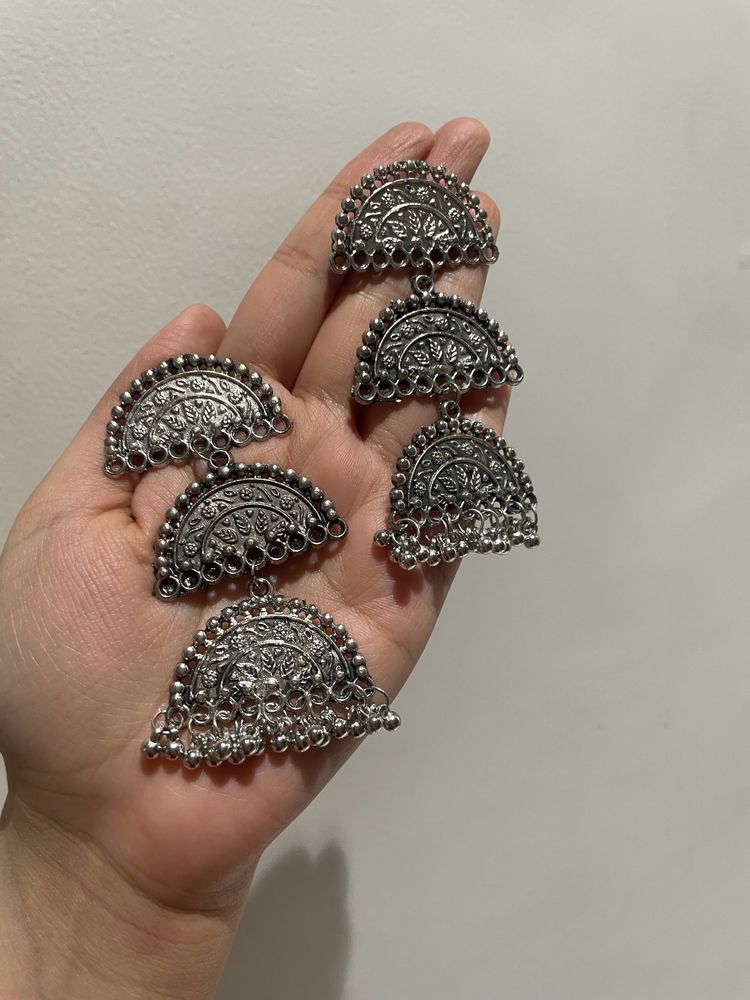 Oxidised Layered Jhumkas