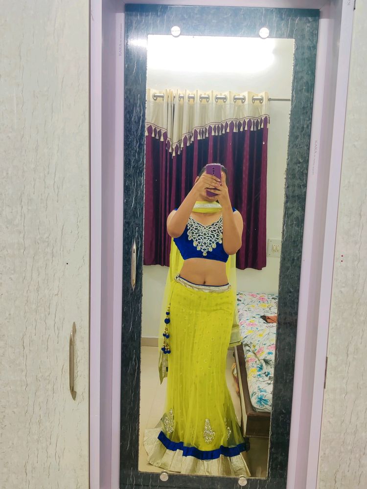 Yellow Bridal Lahenga❤️‍🔥🧜‍♀️Marriage Offer 50%o