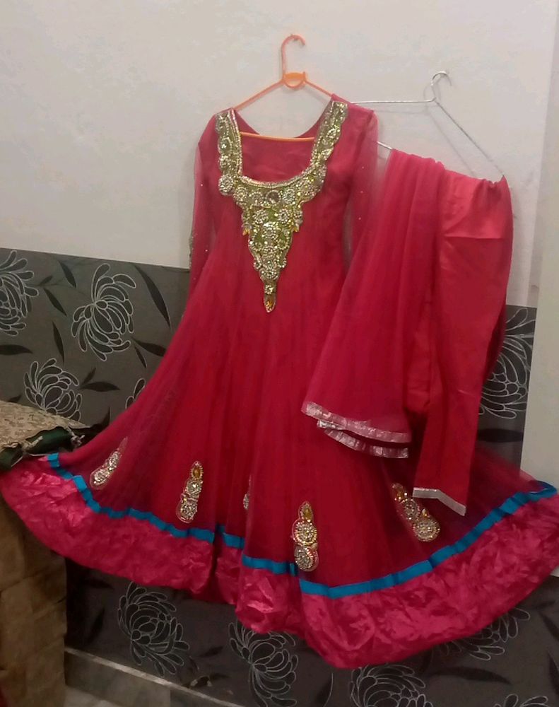 Rose Pink Anarkali Suits