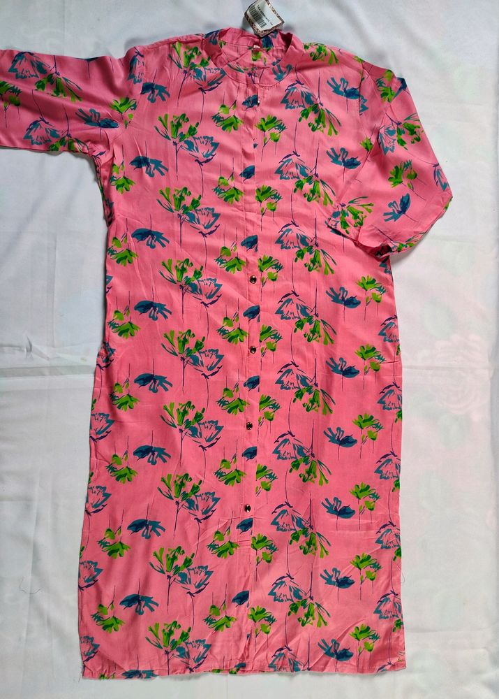 Pink Printed Kurta