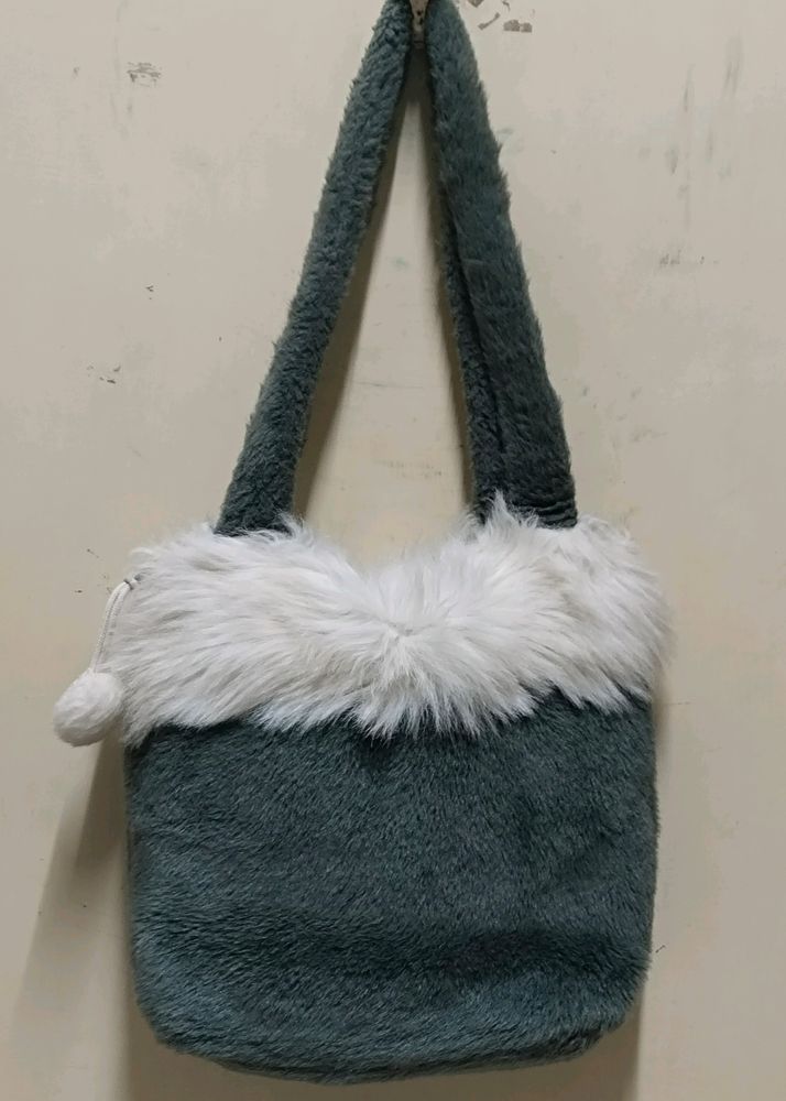 Imported Stylish Fur Tote Bag