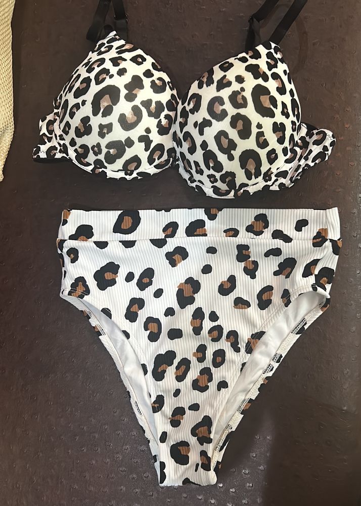 Printed Pushup Bra Set