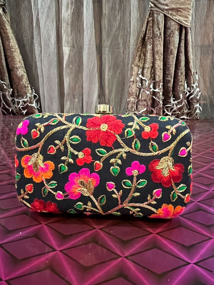 Floral Printed Fabric Clutch