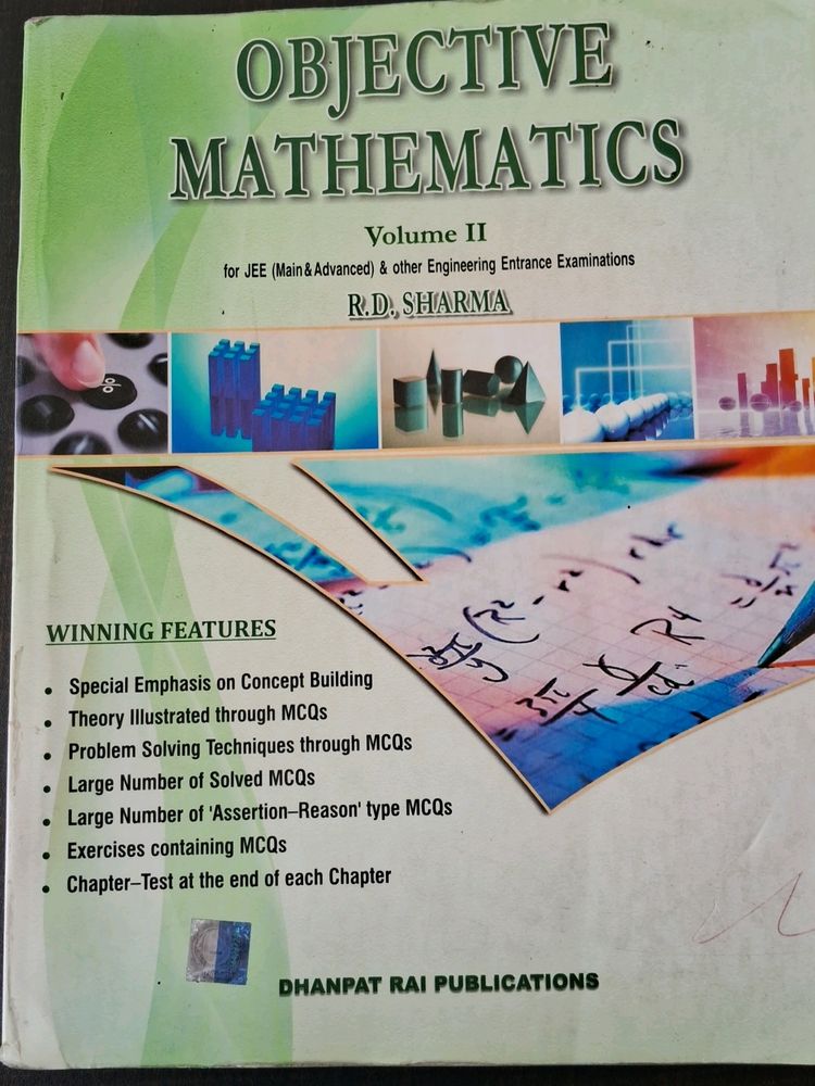 RD SHARMA OBJECTIVE MATHEMATICS VOL II JEE MAINS