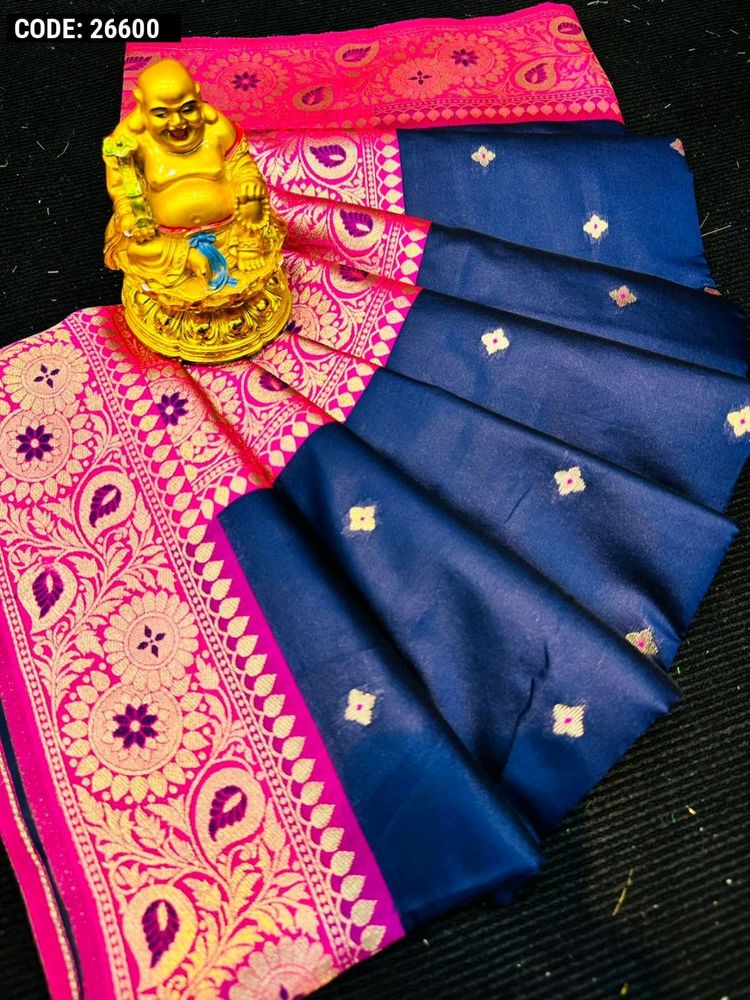 *Lichi silk saree with zari weaving work*