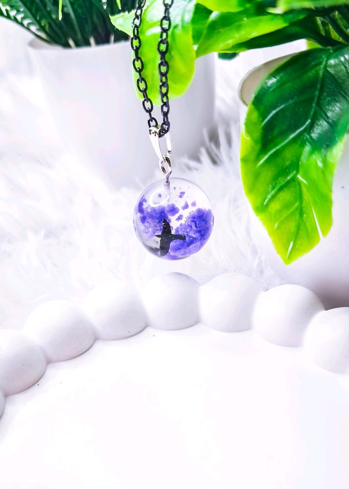 Purple Cloud Glow In The Dark Necklace