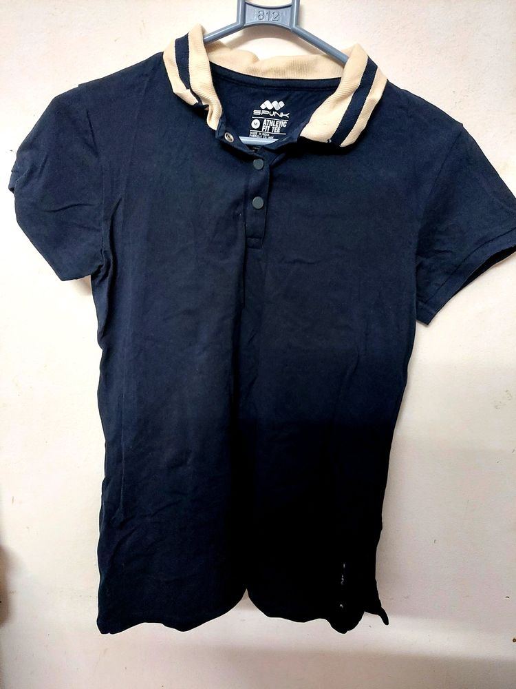 Dark Navy Blue-Black Polo Thsirt