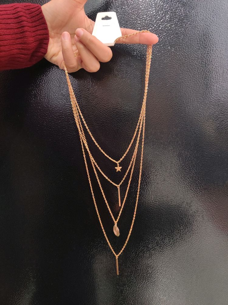 Gold Plated Multi Layered Aesthetic Chain