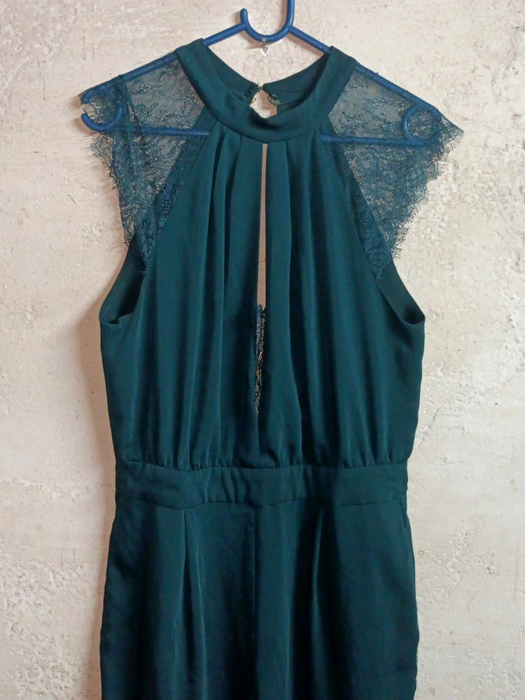 ZARA Fashion Jumpsuit Emerald Green