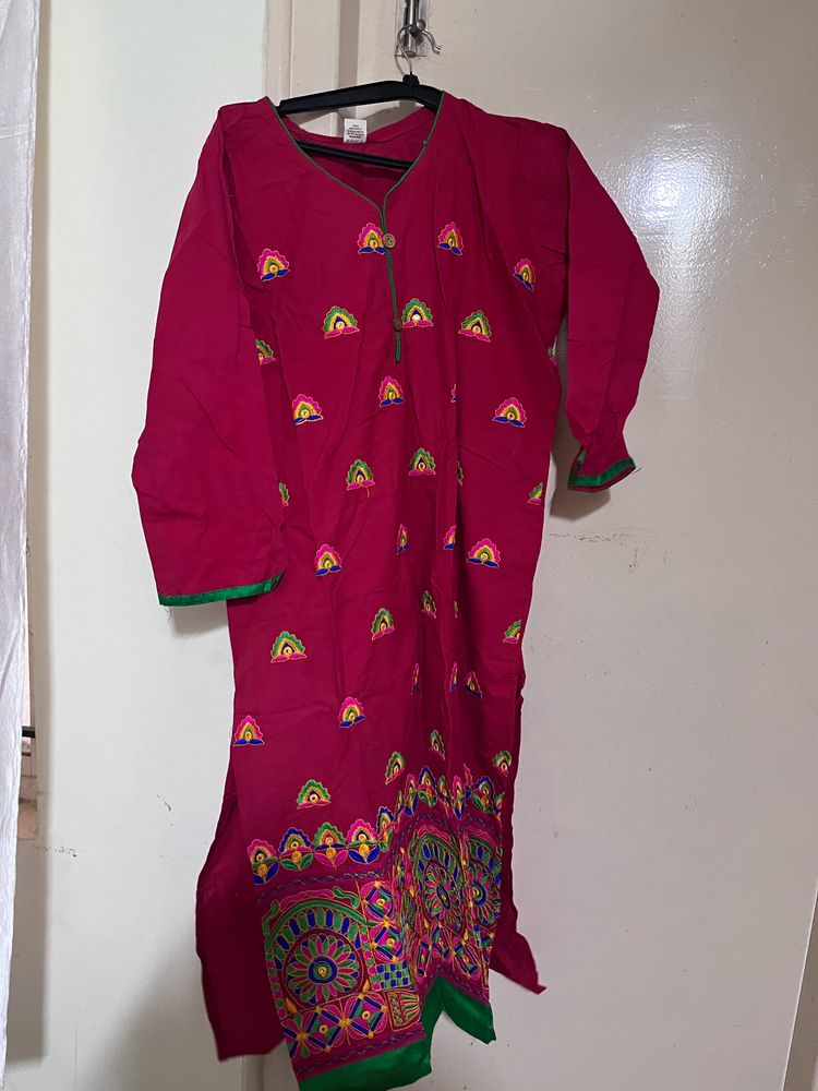 Red Hand Craft Kurta