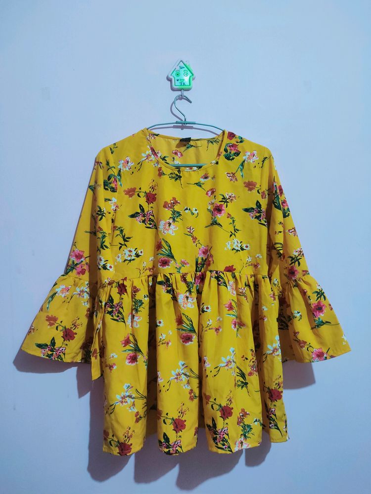 Printed Yellow Top Women