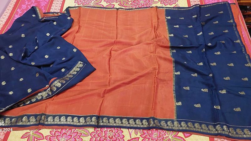 Good Condition Mysoore Silk Saree For Sale