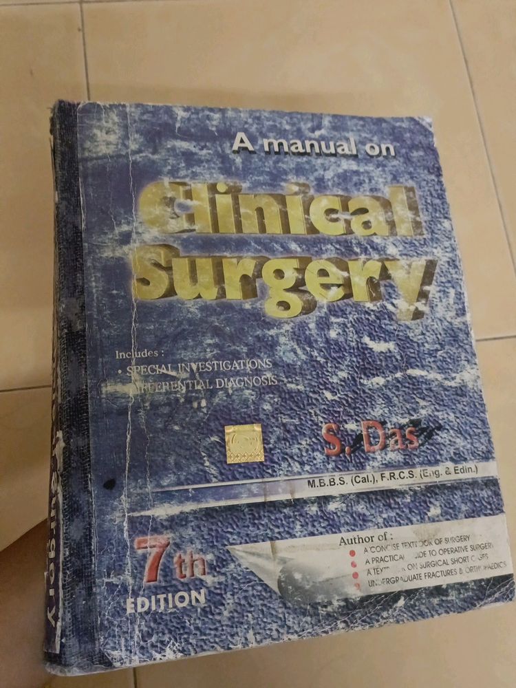 A Manual On Clinical Surgery By S Das