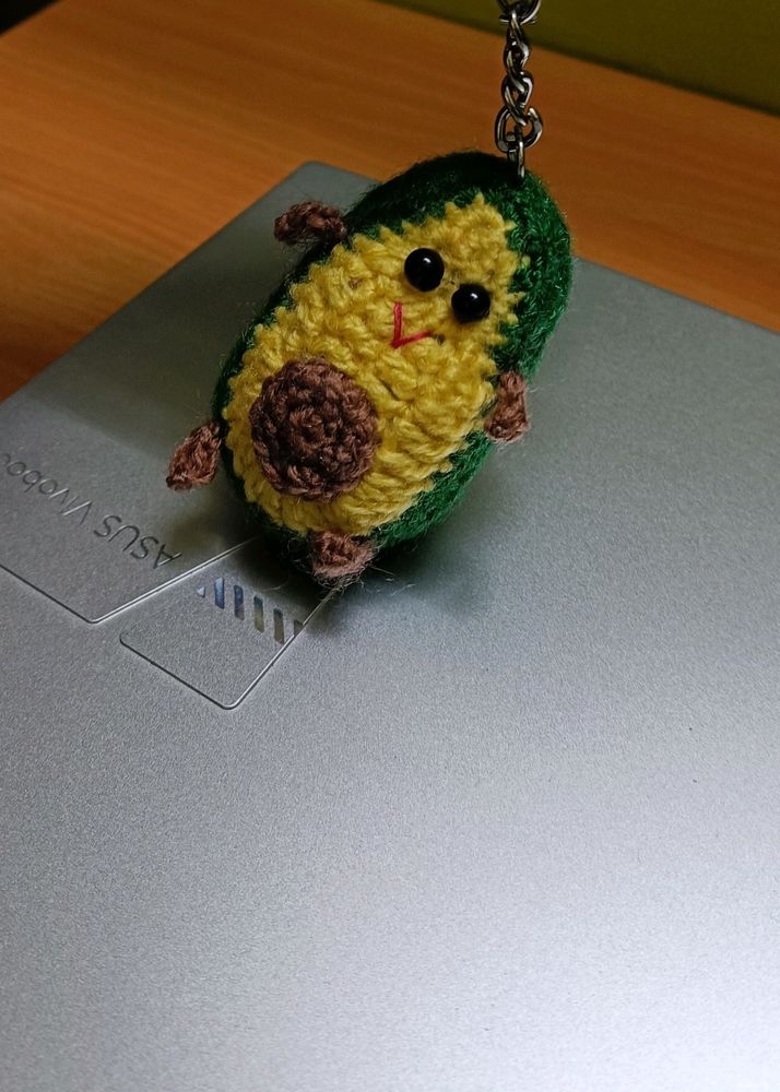 Crochet Avacado Keychain