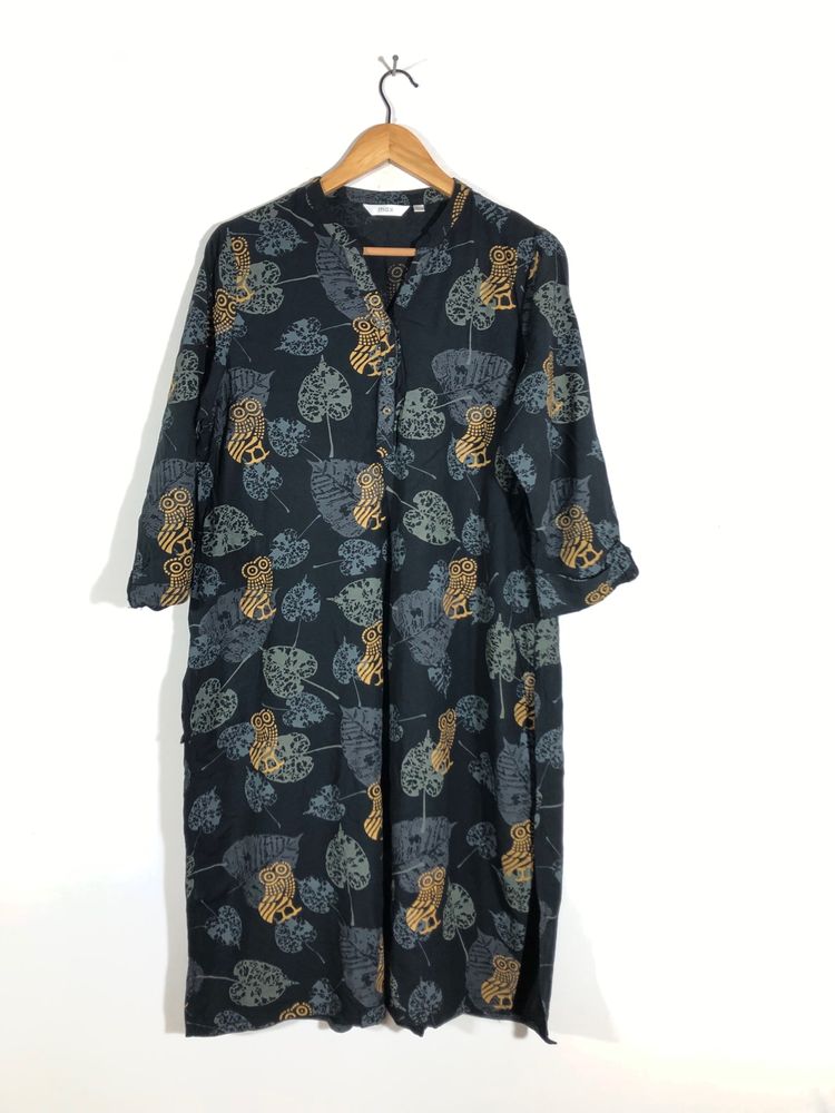 Black Printed Kurta(Women’s)