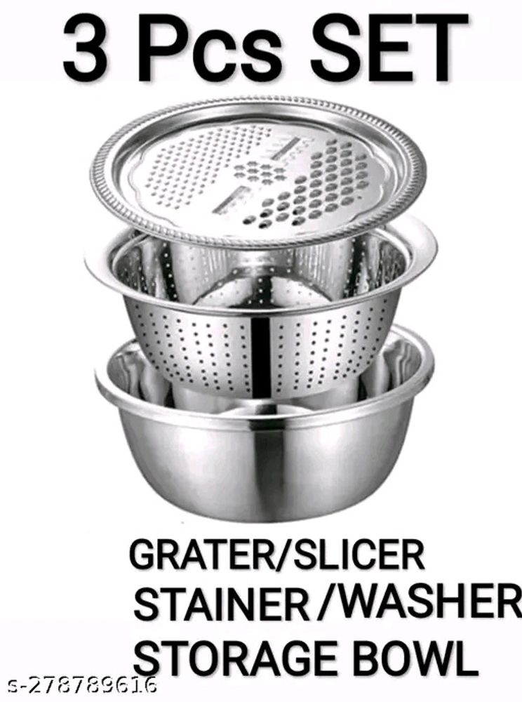 Stainless Steel Grater / Slicer/ Stainer/ Washer