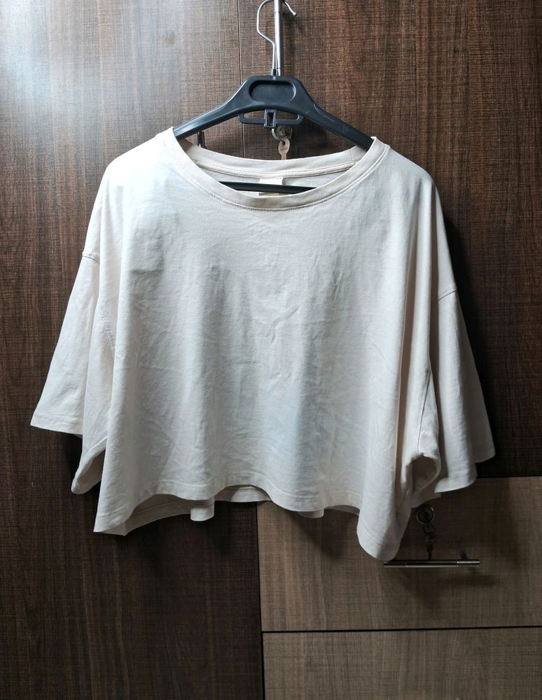 H&M Oversized Crop Tshirt