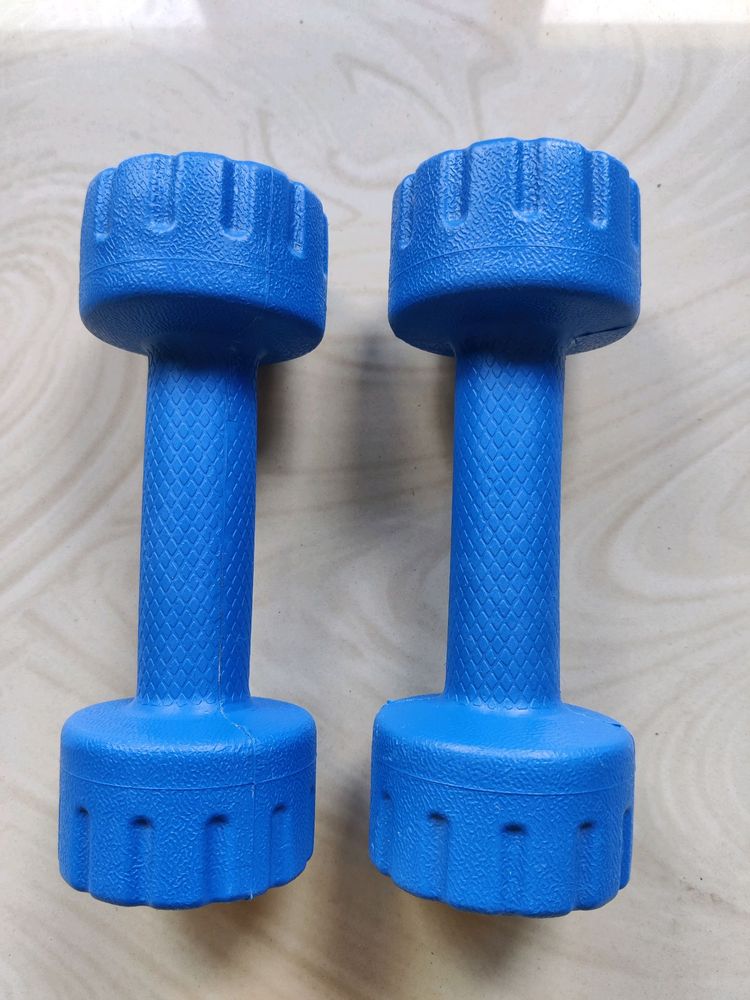 Dumbbells 1kg pair blue colour