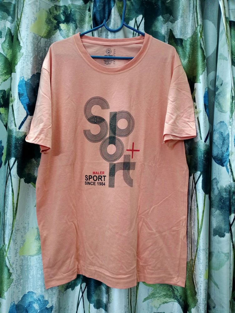 Peach Colour Mens Tshirt