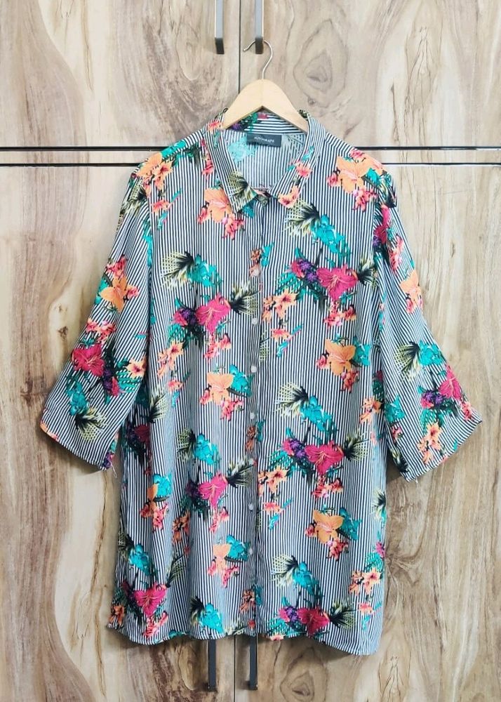 Multicolour Floral Shirt Size-48-50