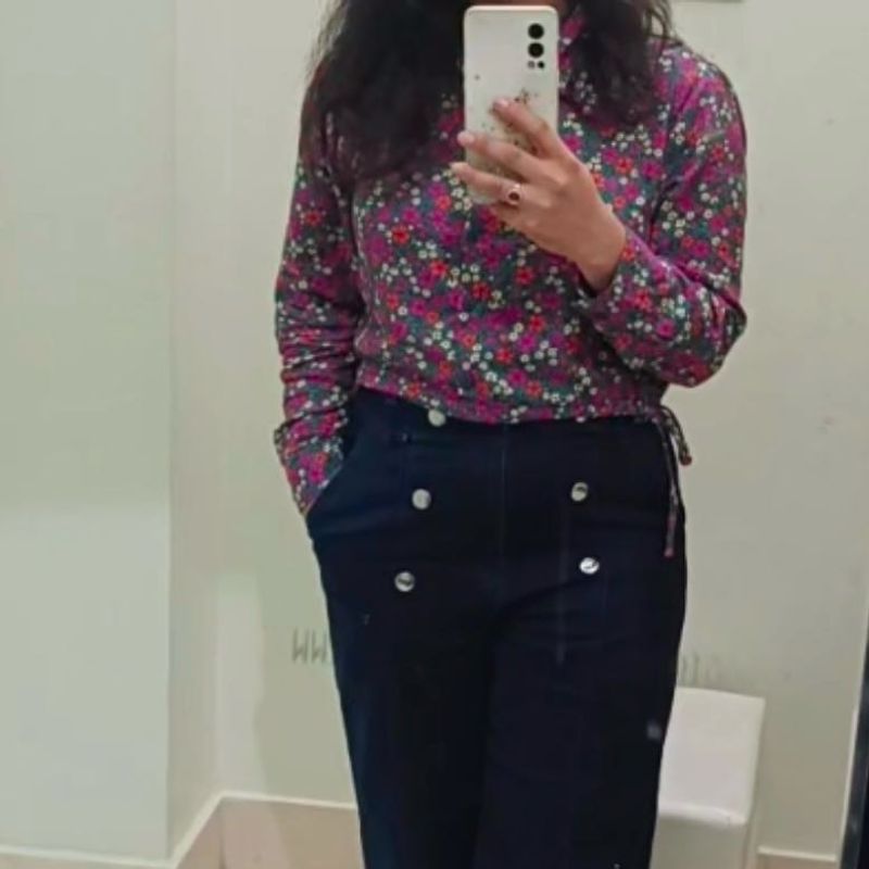 Zudio Crop Floral Multicoloured Shirt