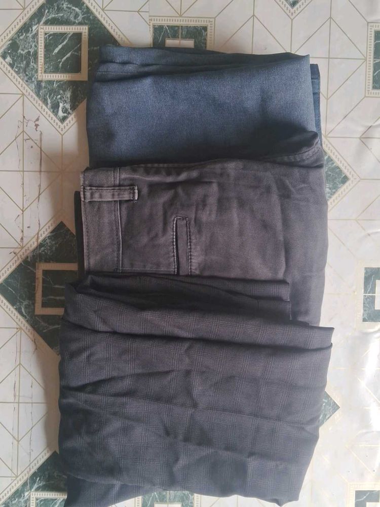 COMBO OF 3 2 JEANS 1 PANT