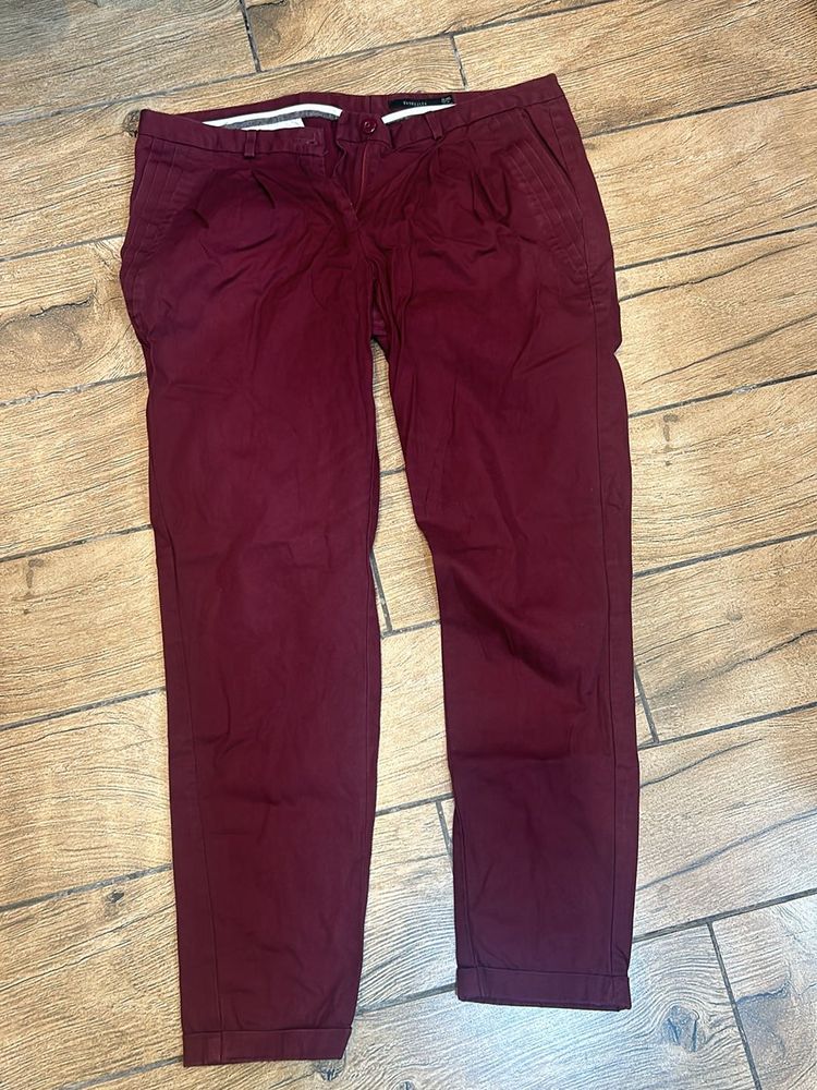 Women Formal Pant (Maroon) | Office wear