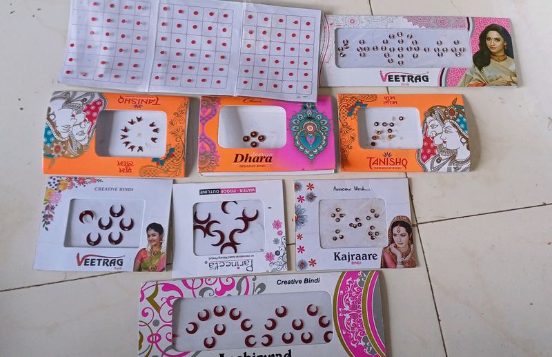 Combo Of 9 Bindi Packets