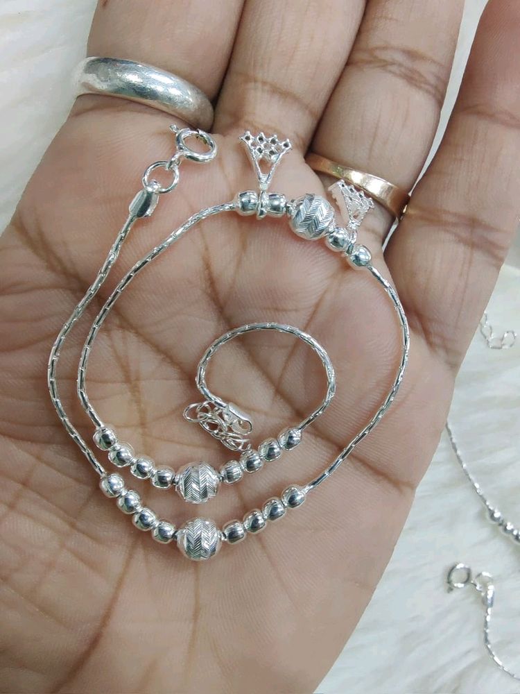 Pure Silver Anklets For Womens Nd Girls