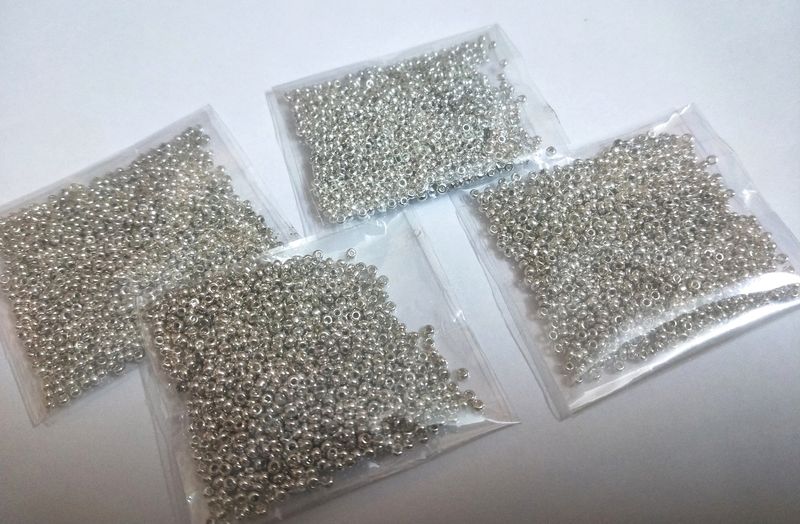 Pack of 4 (80 gms) Silver Beads Each 20g