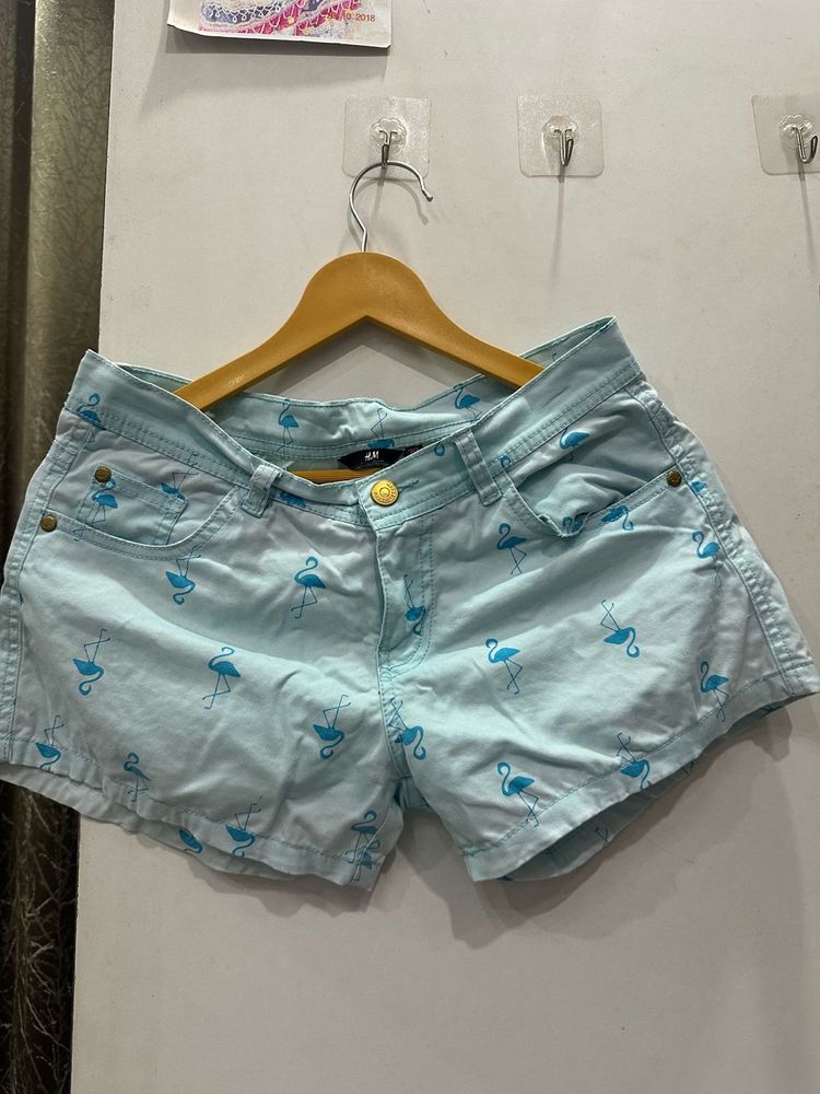 Sky Blue Short Denim Pant