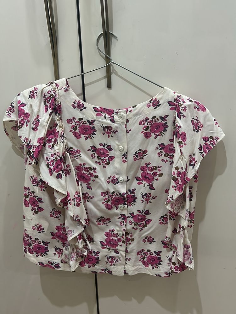 Westside Floral Ruffle Top For Girls