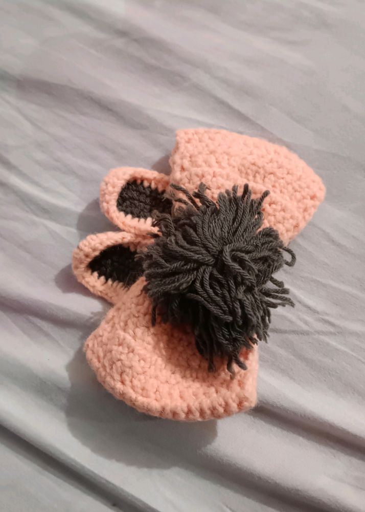 Crochet Bunny Bow Clip