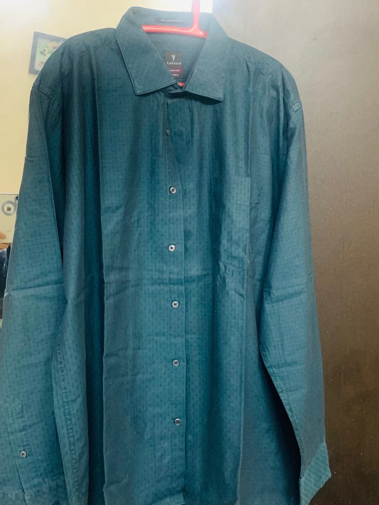 Van Heusen Teal Green Mens Shirt