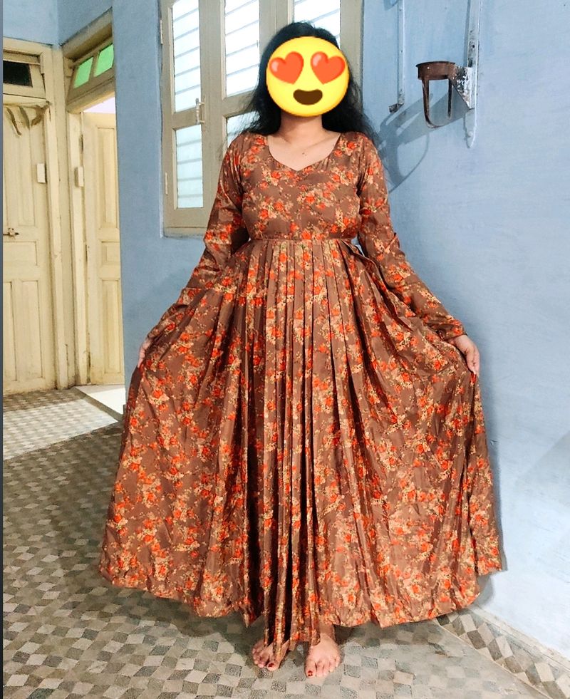 SILK Anarkali Gown