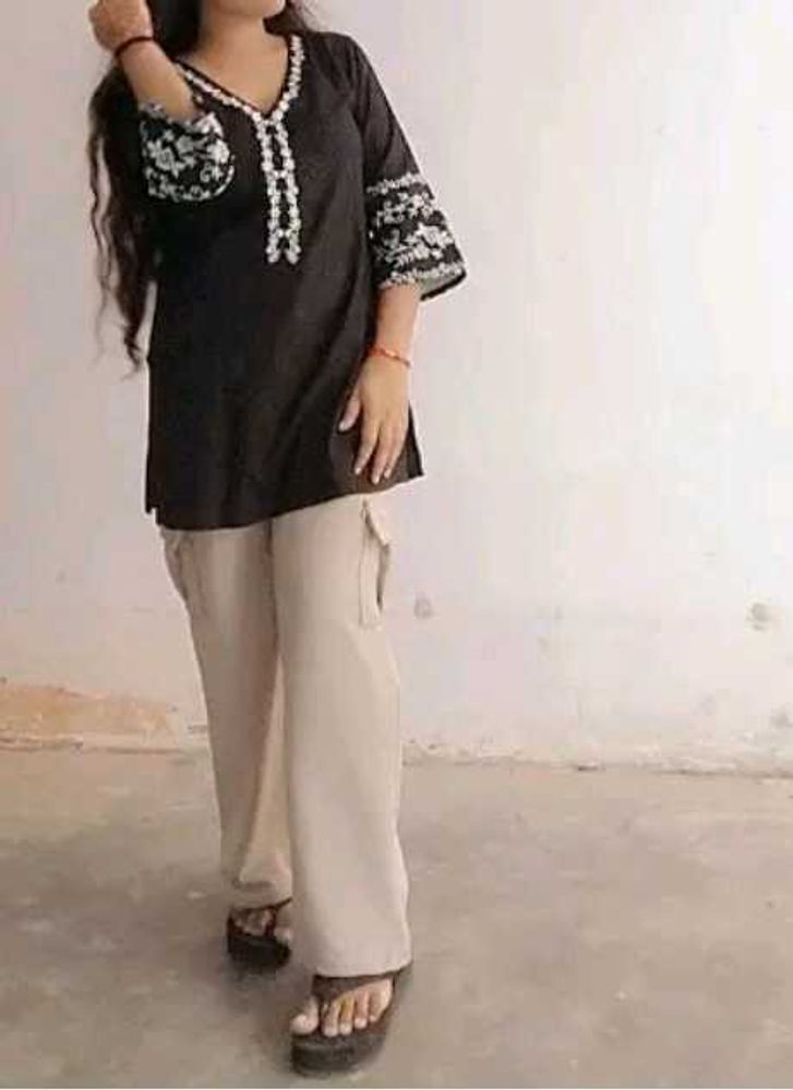 Short Black kurti.