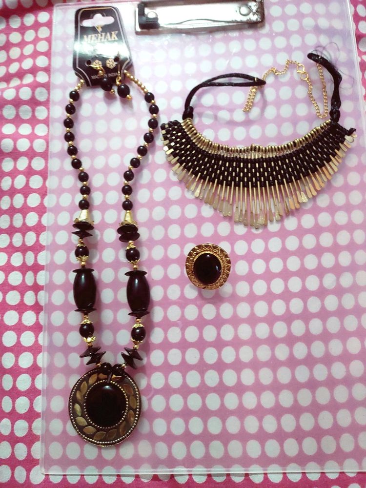 Combo Set Black Neckless