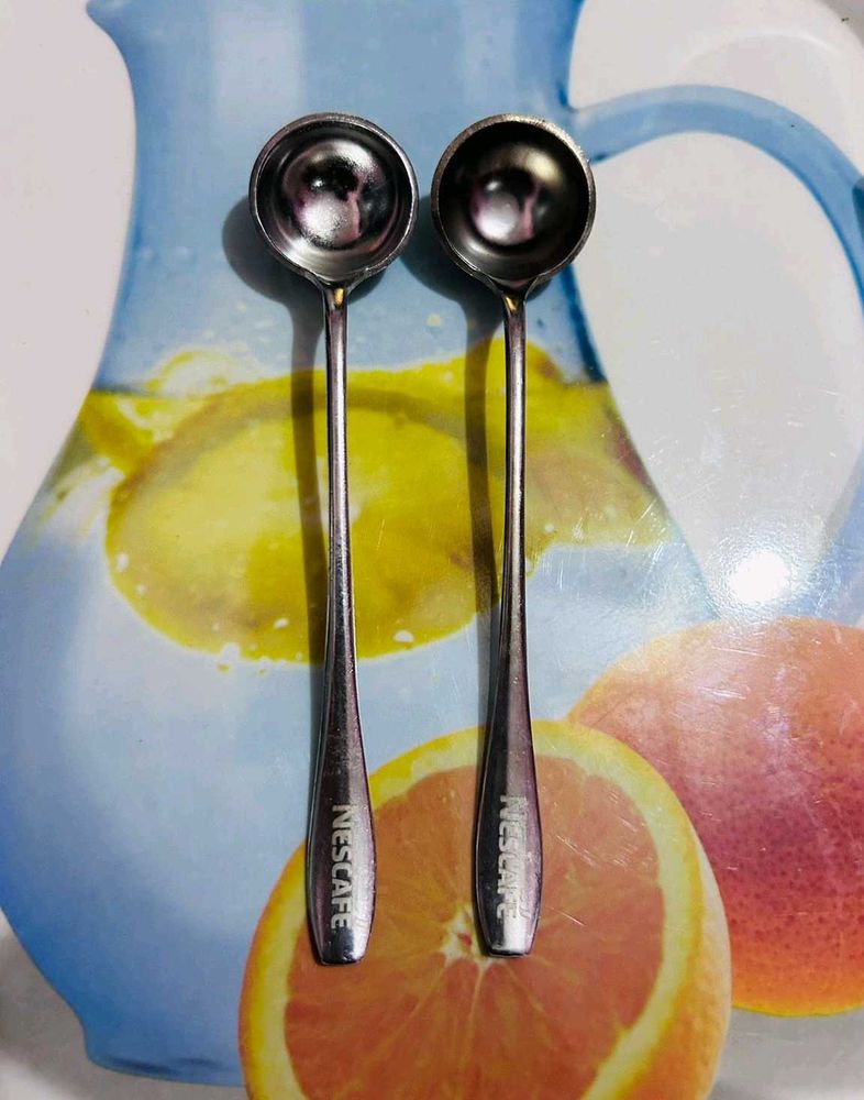 Nescafe Hard Stainless Steel Spoons 🥄(Old & Rare)