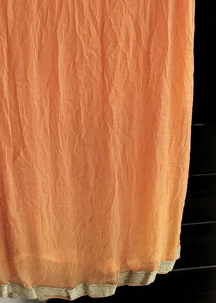 Super Soft Peach Color Chiffon Dupatta