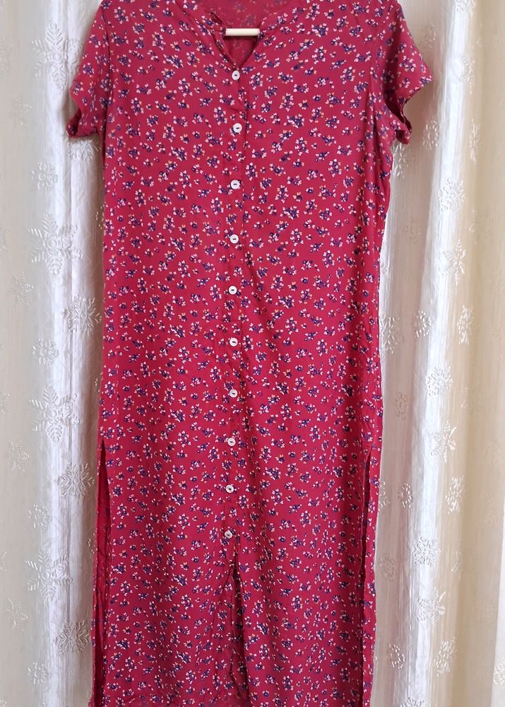 ♡FUSION Floral KURTI SIZE S (length 42 in, Short