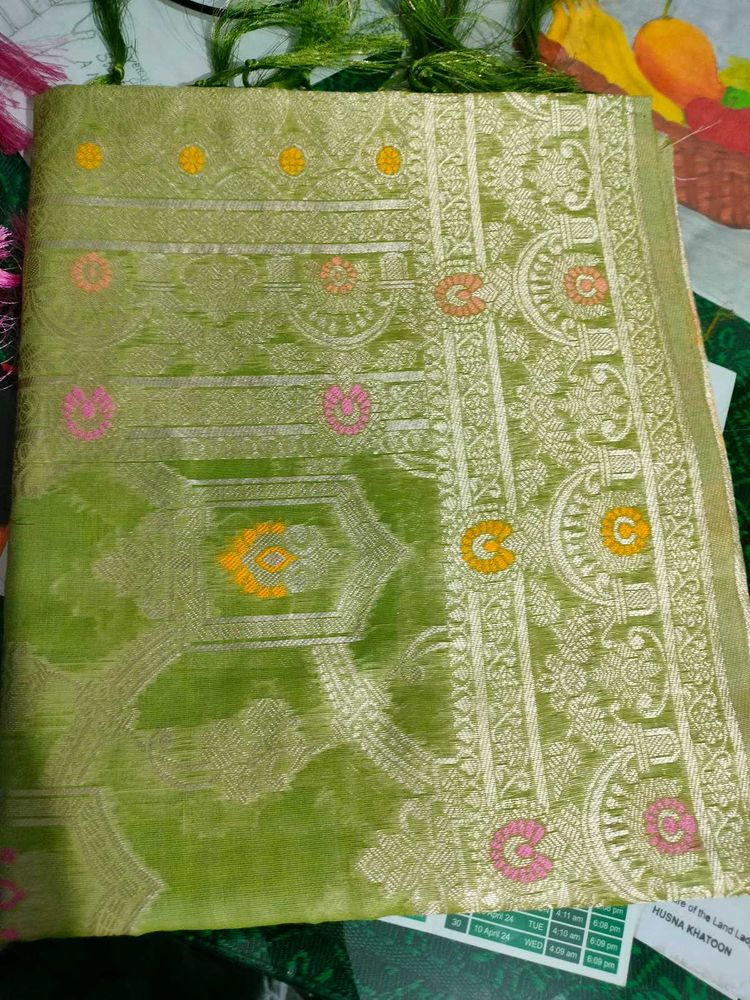 New Banarasi Soft Cotton Linen Saree