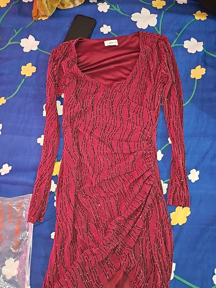 Maroon Colour Dress