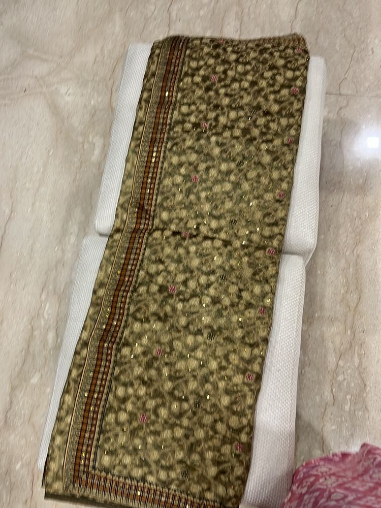 Olive Tissue Saree