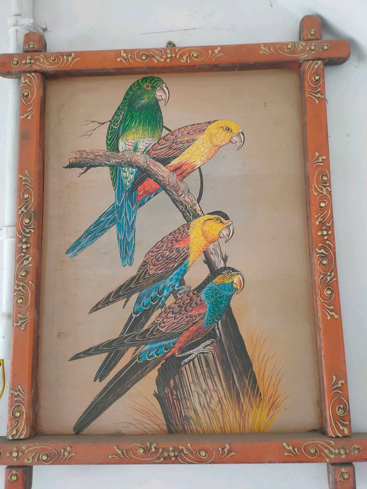 Wall Decor Parrots Painting