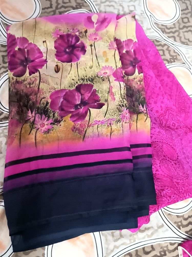 Light Weight Pretty Pink Saree