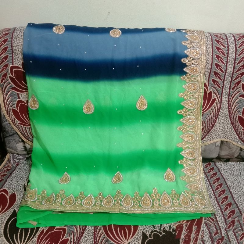 Multi Coloured Georgette Saree.