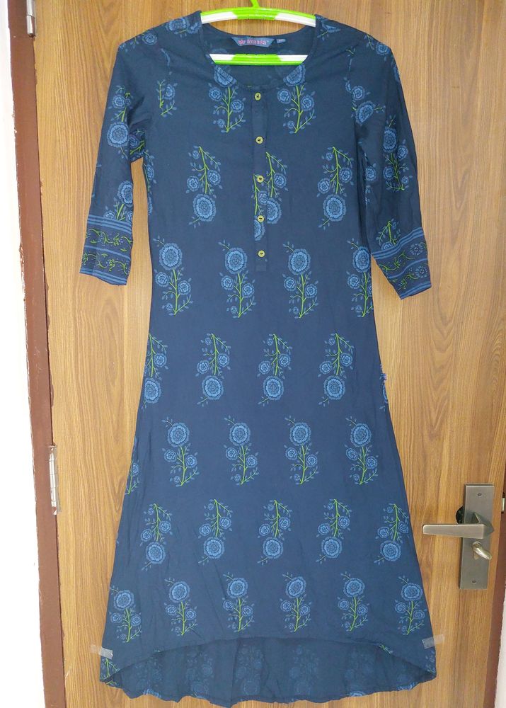 NAVY BLUE AVAASA KURTI(XS)