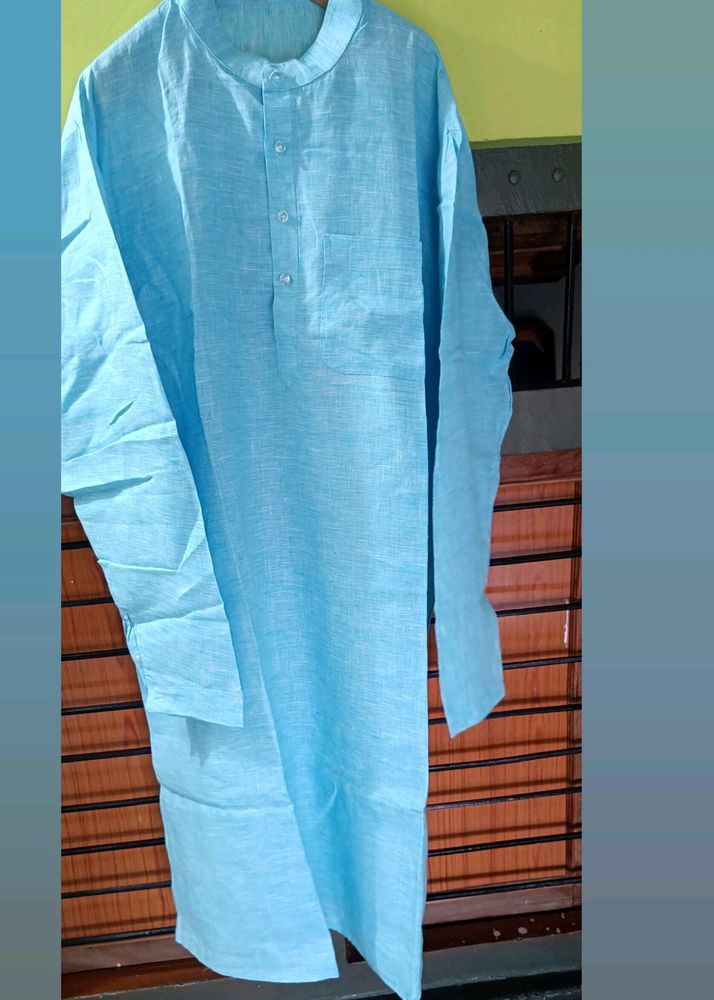 Pure Cotton Linen Kurta For Mens👍, Size :- 3XL✅