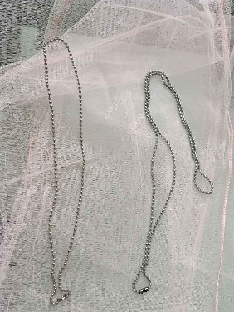 Silver Chains - set of 2