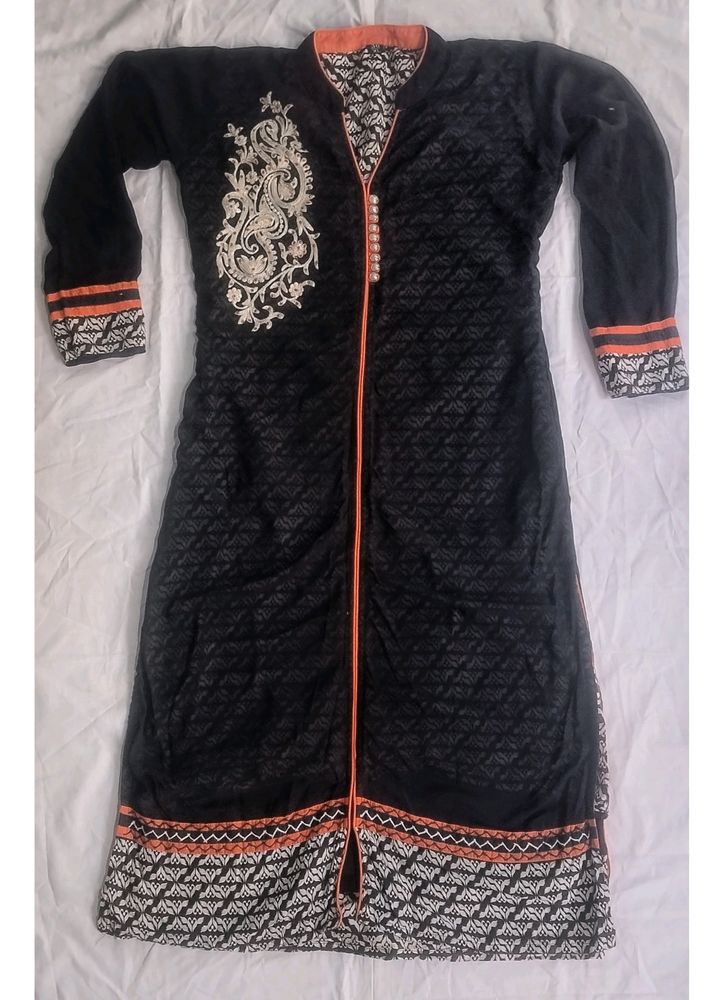 Black embroidered kurta 🖤